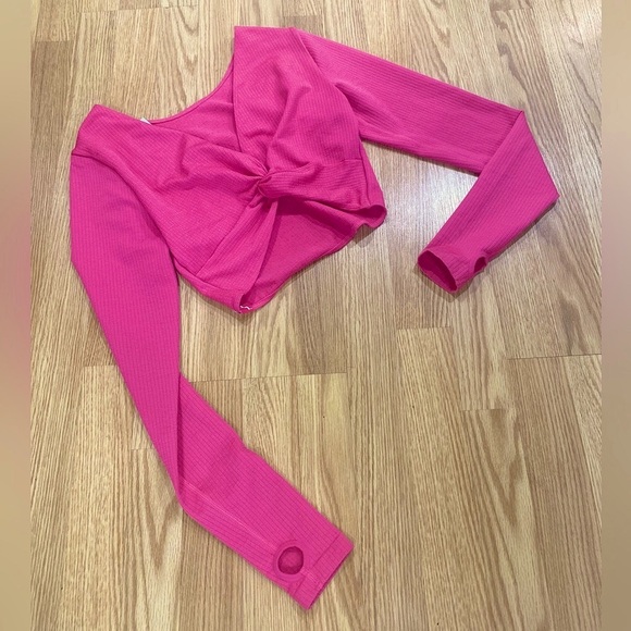 🩰 Ballet Core Pilates PINK long sleeve top size Medium NWT - Picture 6 of 15